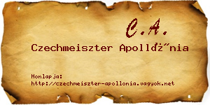 Czechmeiszter Apollónia névjegykártya